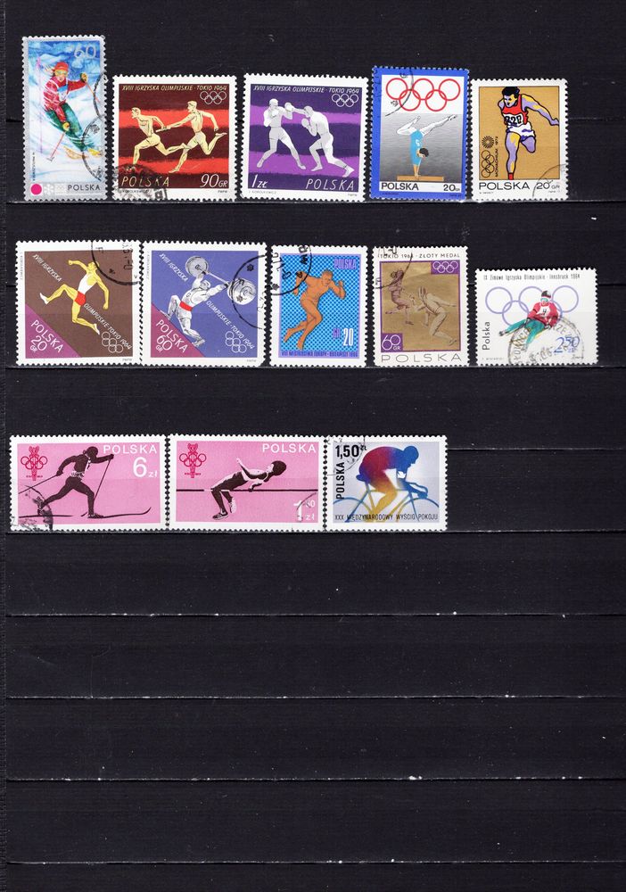 lot de 25 timbres de POLOGNE et de BULGARIE sur les SPORTS 2 Les �glisottes-et-Chalaures (33)