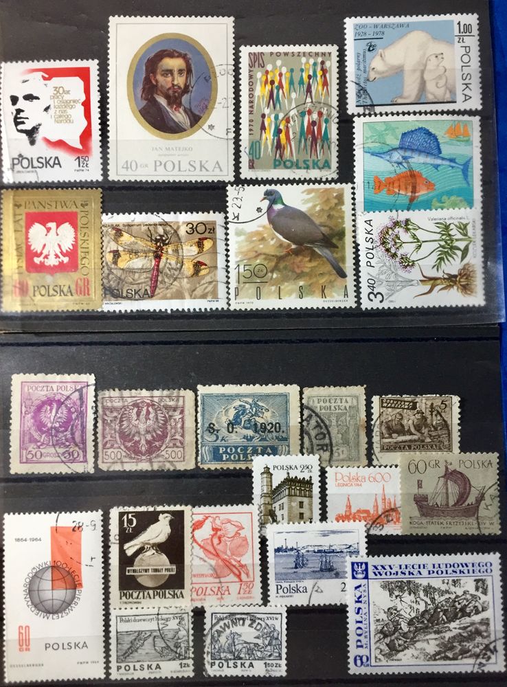 34 TIMBRES DE POLOGNE OBLITERES 3 Vall�res (37)