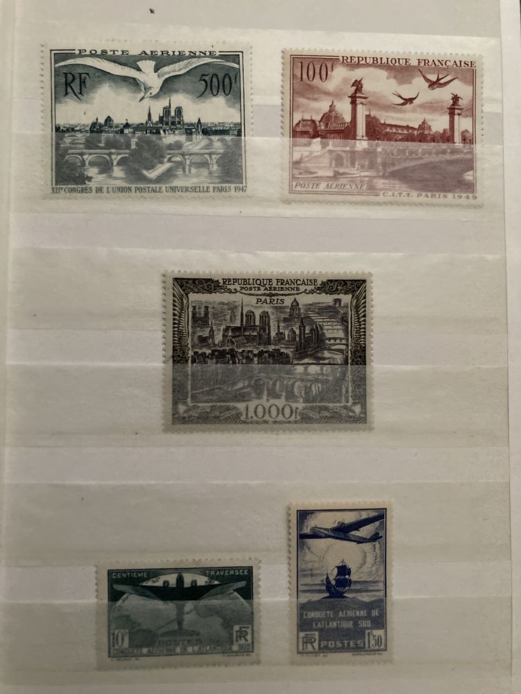 Lot de timbres postes a�rienne neufs** 12350 Saint-Etienne (42)