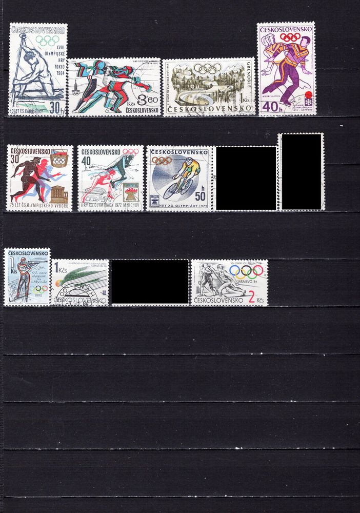 lot de 13 timbres de TCHECOSLOVAQUIE et d'AUTRICHE  1 Les �glisottes-et-Chalaures (33)