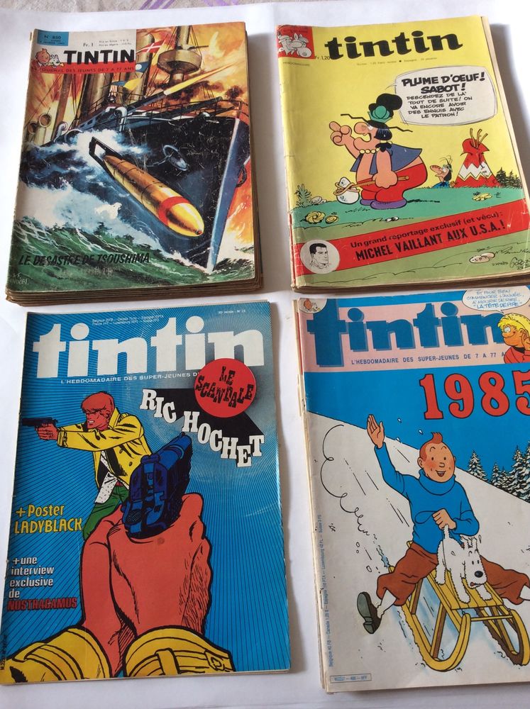 Tintin hebdomadaire 18 nos 1965/70/80/85 bon �tat 35 Gif-sur-Yvette (91)