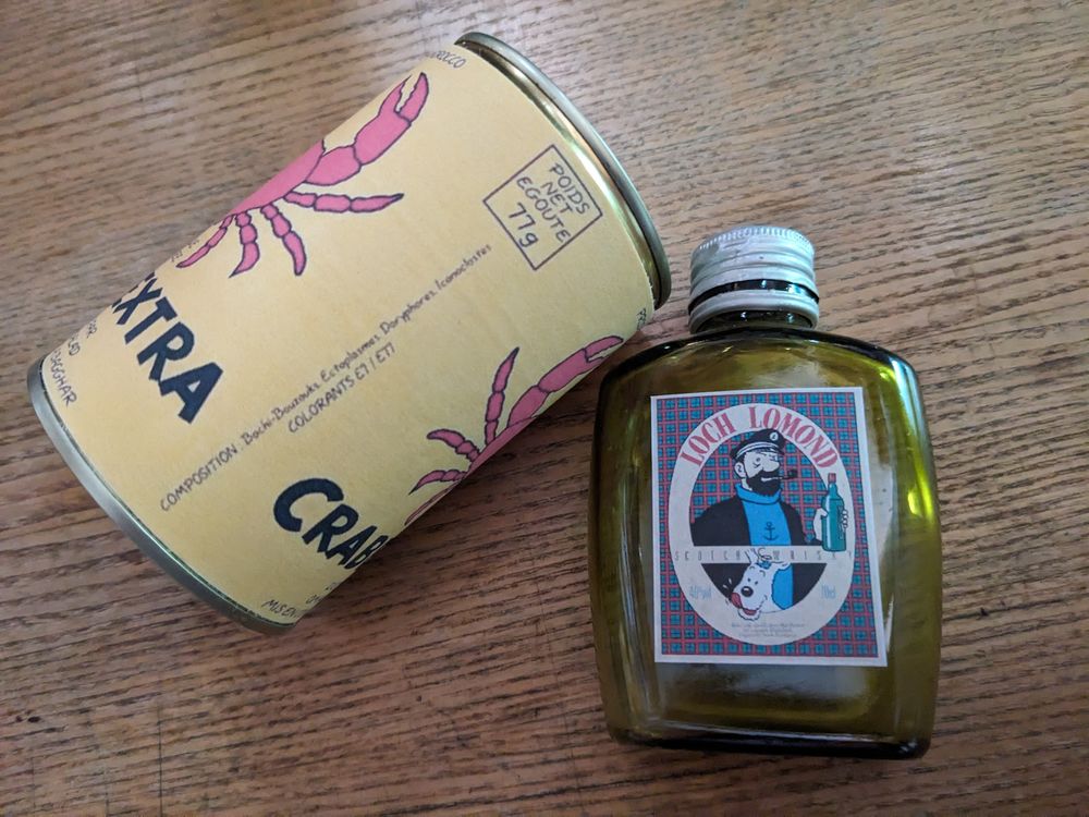 tintin et Milou bo�te de conserve plus bouteille du capitain 10 Marseille 13 (13)