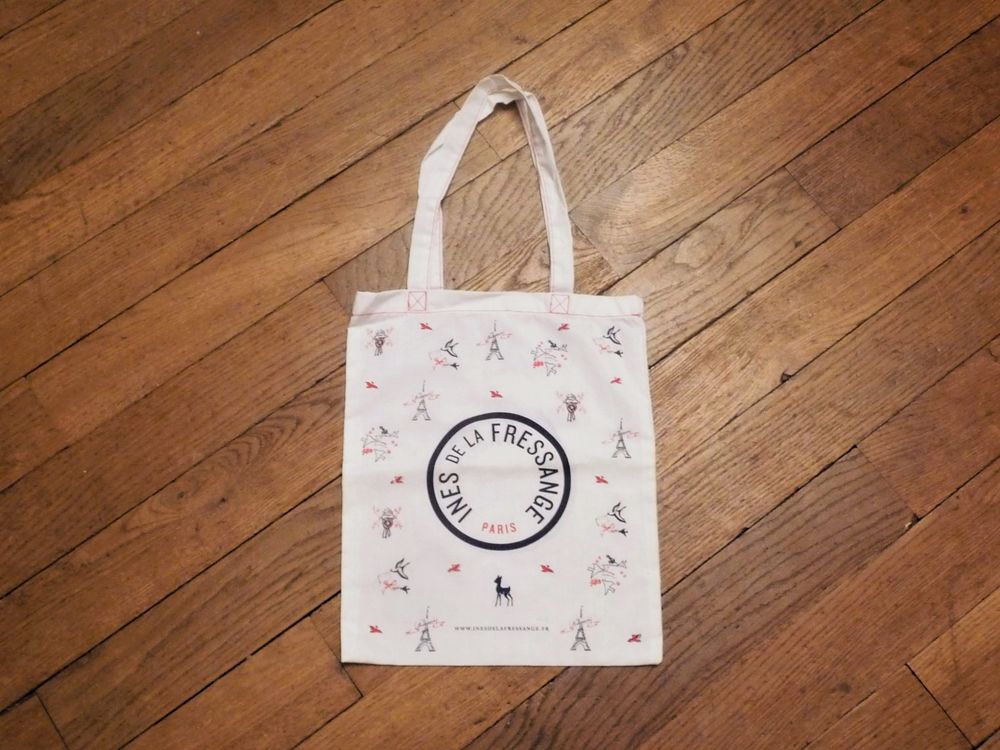 Sac en Tissu Blanc Bleu Marine Rouge- Ines de La Fressange 25 Paris 15 (75)