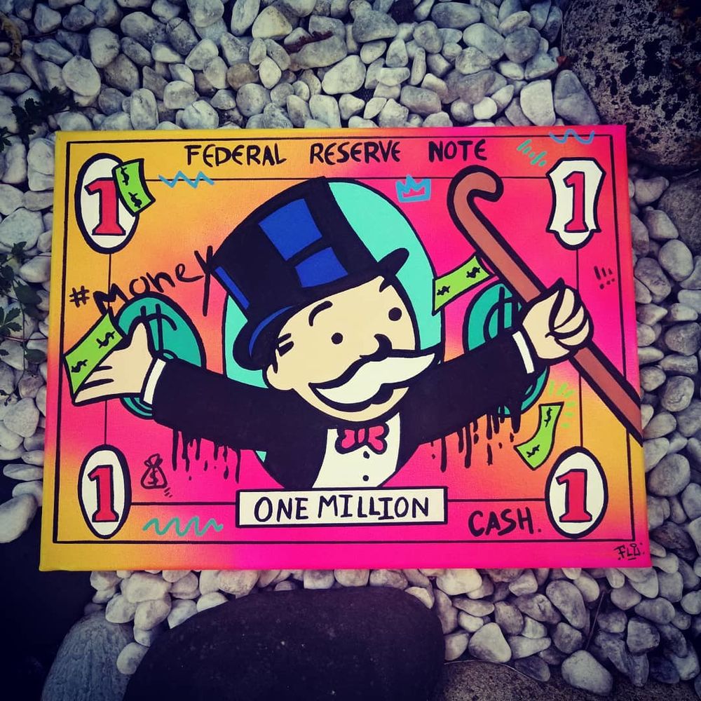 Toile POP ART custom billet Monopoly 45 S�bazac-Concour�s (12)