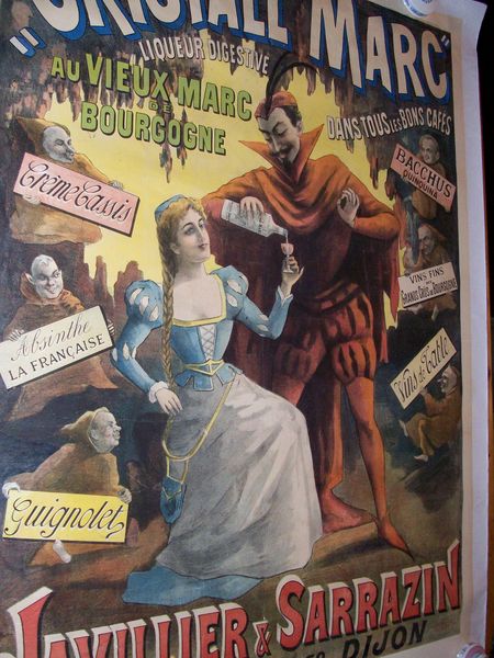 toile peinte publicitaire sur l'absinthe 2180 Épinal (88)