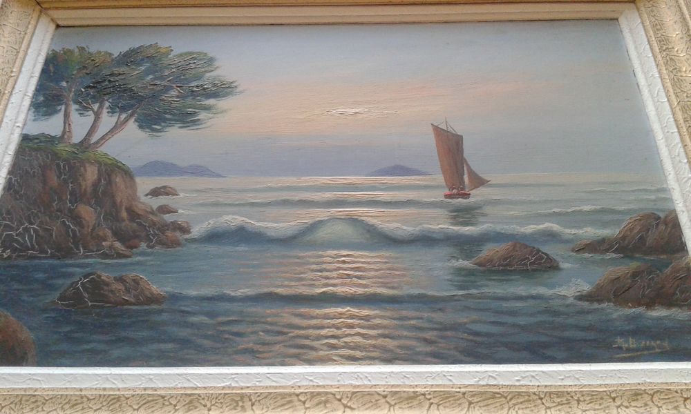 1 Toile peinte sign�e 25 Auxerre (89)