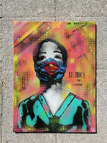 Toile Street'Art Heroes of COVID 145 Rodez (12)