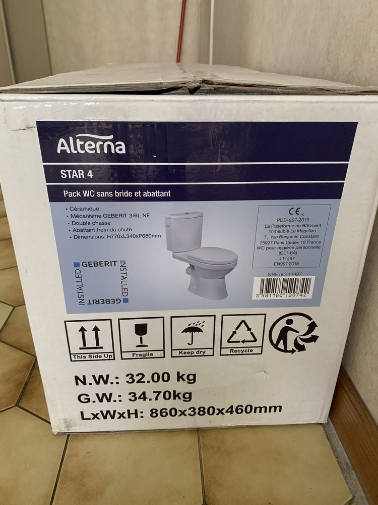 Toilettes neuves Alterna Star 4 150 Meudon La Foret (92)