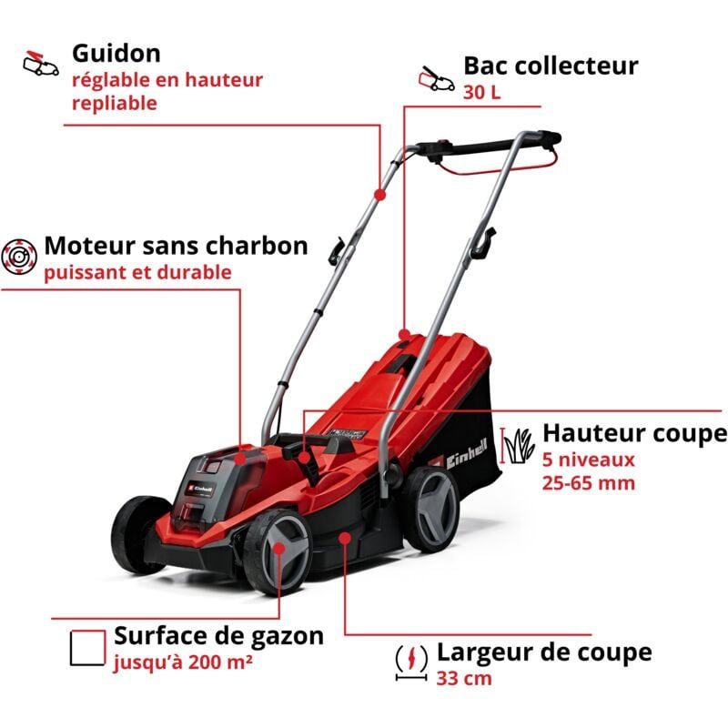 Tondeuse � gazon sans fil EINHELL GE-CM 18/33 Li Kit
160 Hyeres (83)