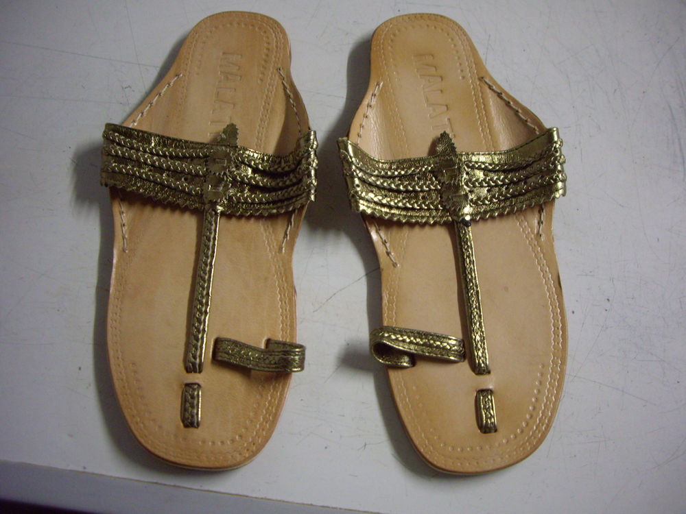 Tongs-babouches en Dor� pt 39 � 4 �-neuves 4 Bouxwiller (67)