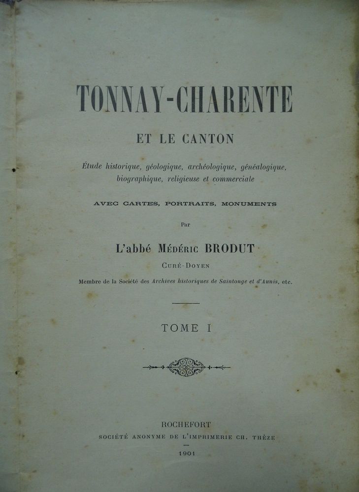 Tonnay-Charente et le canton 0 Parthenay (79)