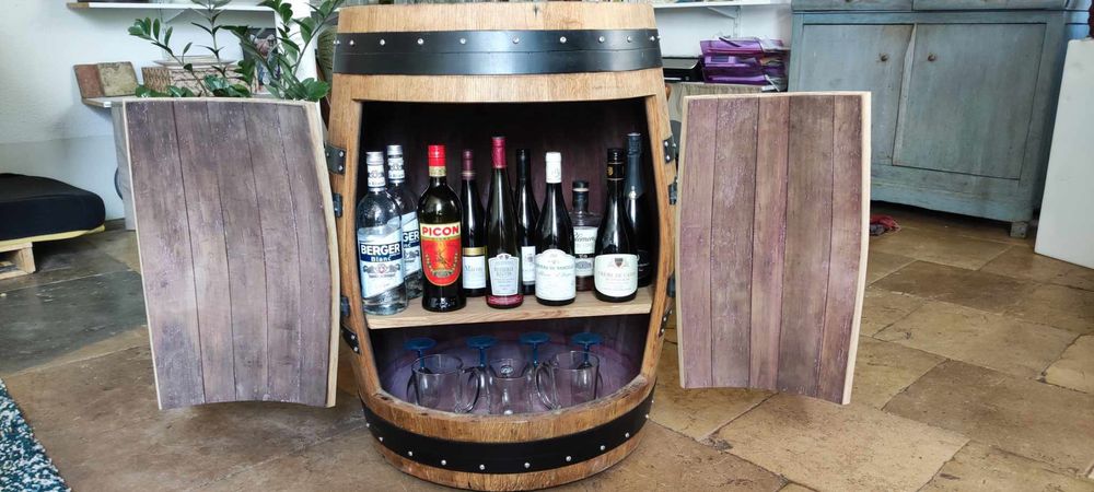 Tonneau Bar fait main - F�t de ch�ne Bourguignon 350 Cortambert (71)