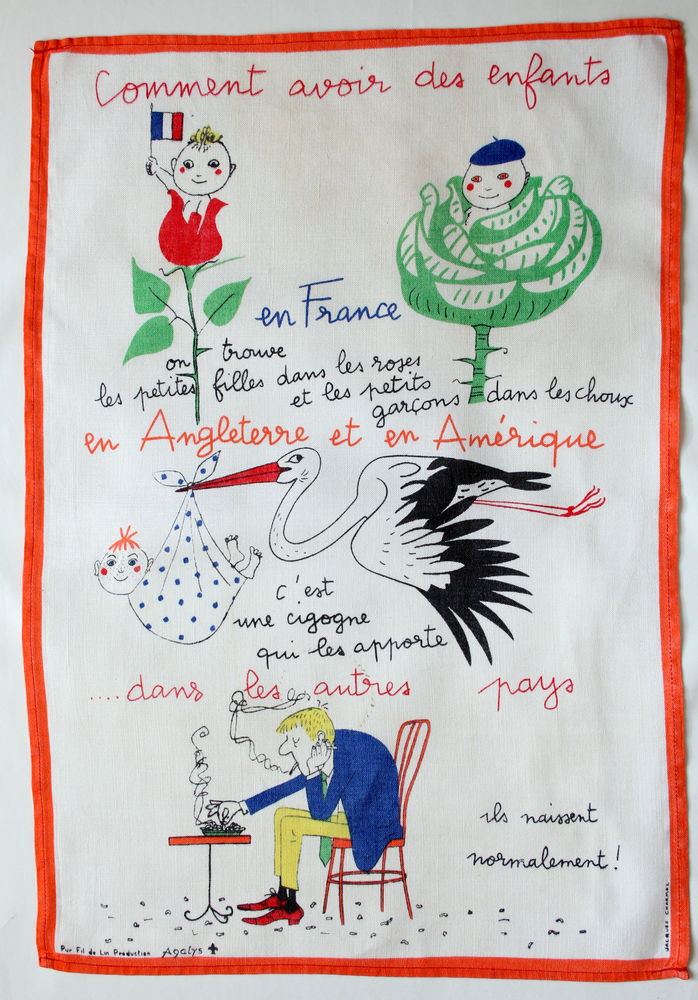 Torchon lin JACQUES CHARMOZ pour AGALYS 1960 28 Issy-les-Moulineaux (92)