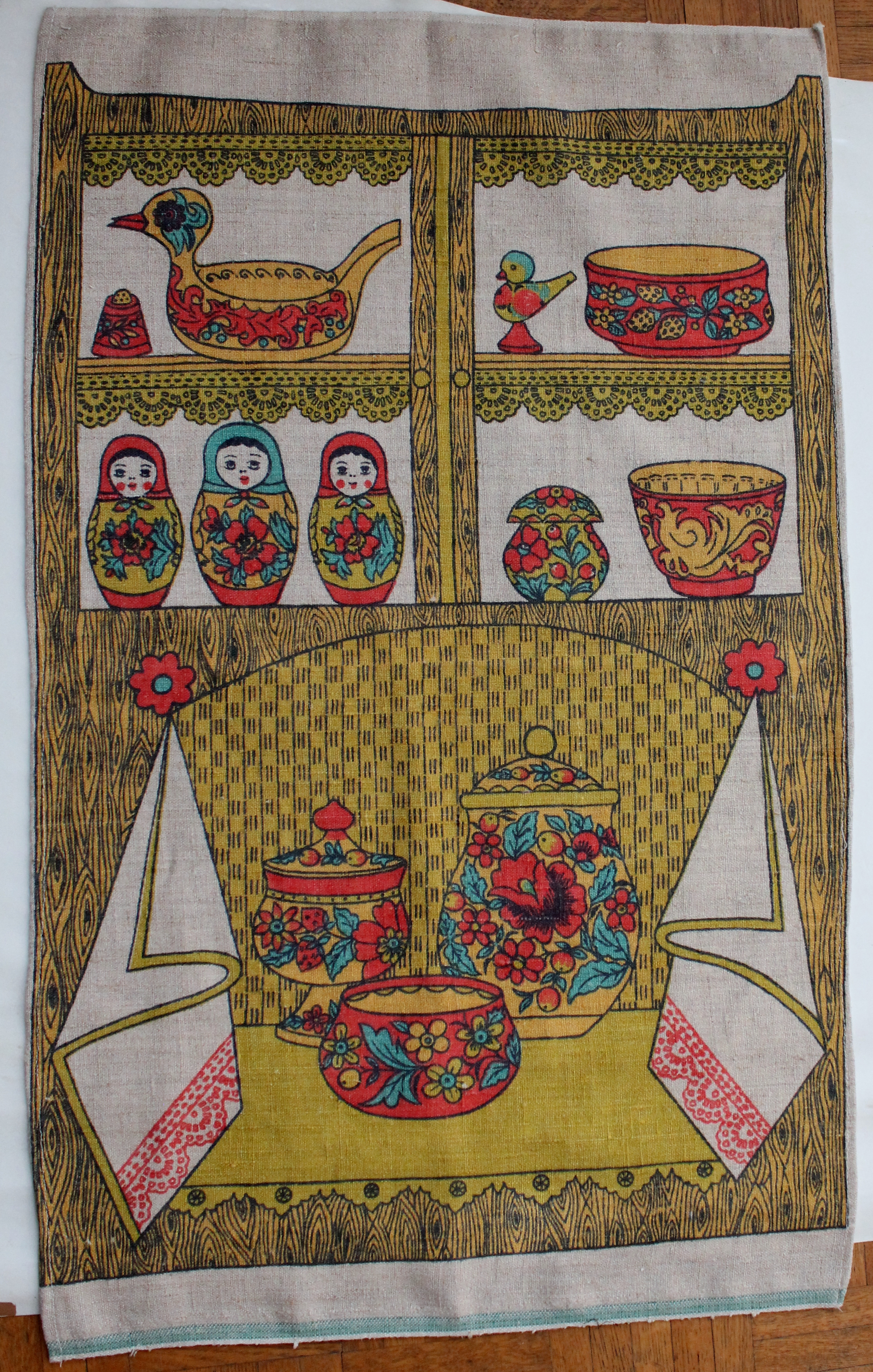 Torchon en lin vintage 70  Babouchka Russie 10 Issy-les-Moulineaux (92)