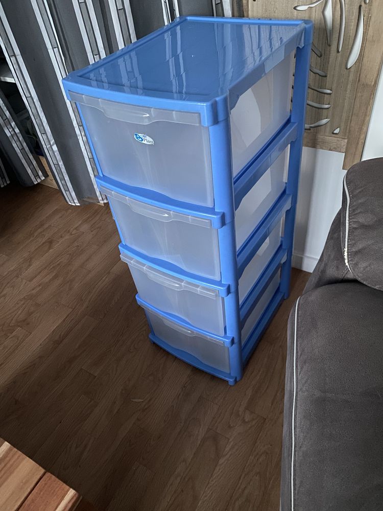 Tour de rangement bleu 4 tiroirs 12 Mouvaux (59)