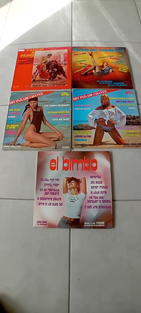 Lot de 5 33 tours vari�t� et tangos 3 Eybens (38)