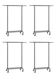 Tout neuf lot de 4 Porte-Manteau � Roulettes Extensibles 50 Tarbes (65)