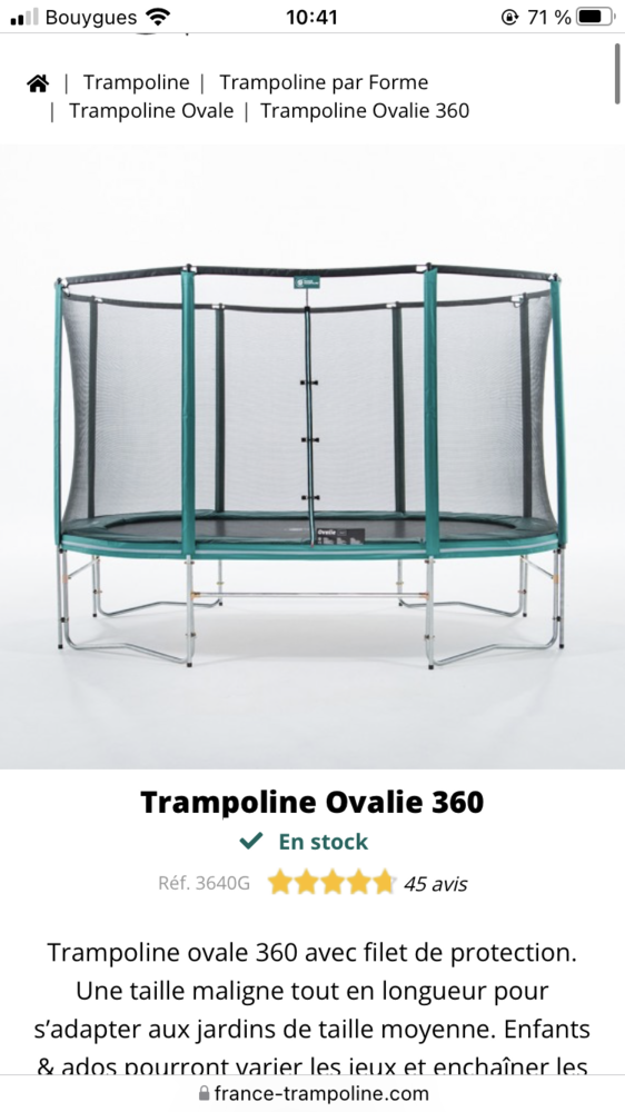 trampoline de chez France Trampoline. 0 Bussy-Saint-Martin (77)