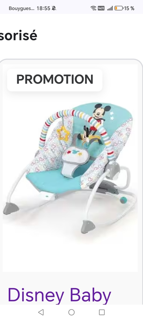 Transat b�b� Mickey Mouse Disney Baby avec jeux 20 Lille (59)