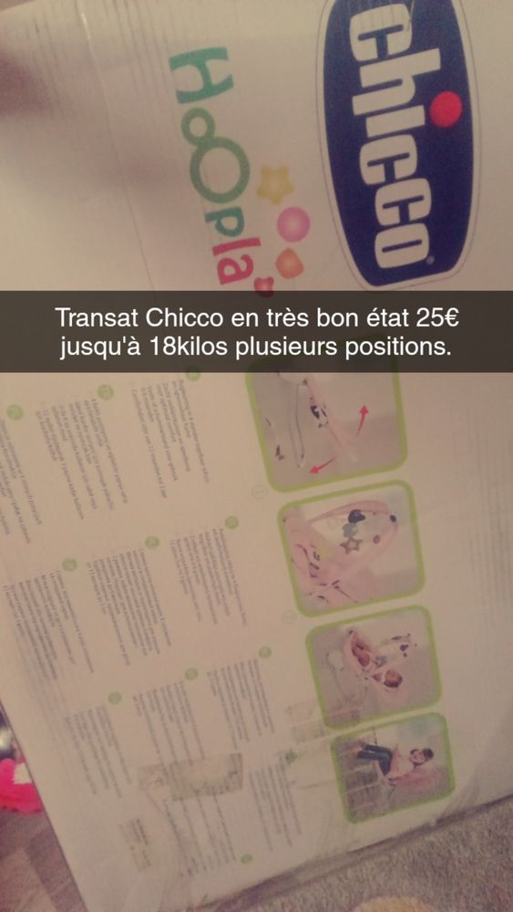 Transat Chicco b�b� rose poudr� jusqu'� 18kilo pls positions 25 Carquefou (44)
