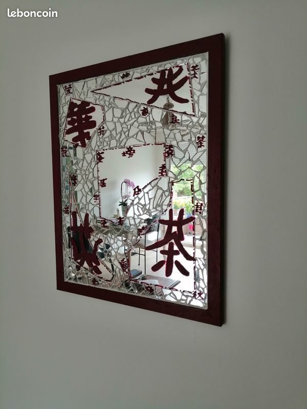 Tres beau cadre miroir mosaique fabrication TBE 20 �pernon (28)