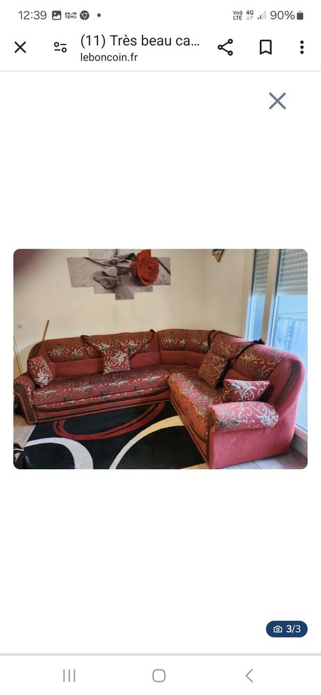 Tr�s beau canap� d'angle 170 M�ru (60)