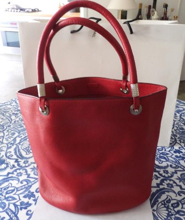 tr�s beau Sac � Main en cuir 190 Vichy (03)