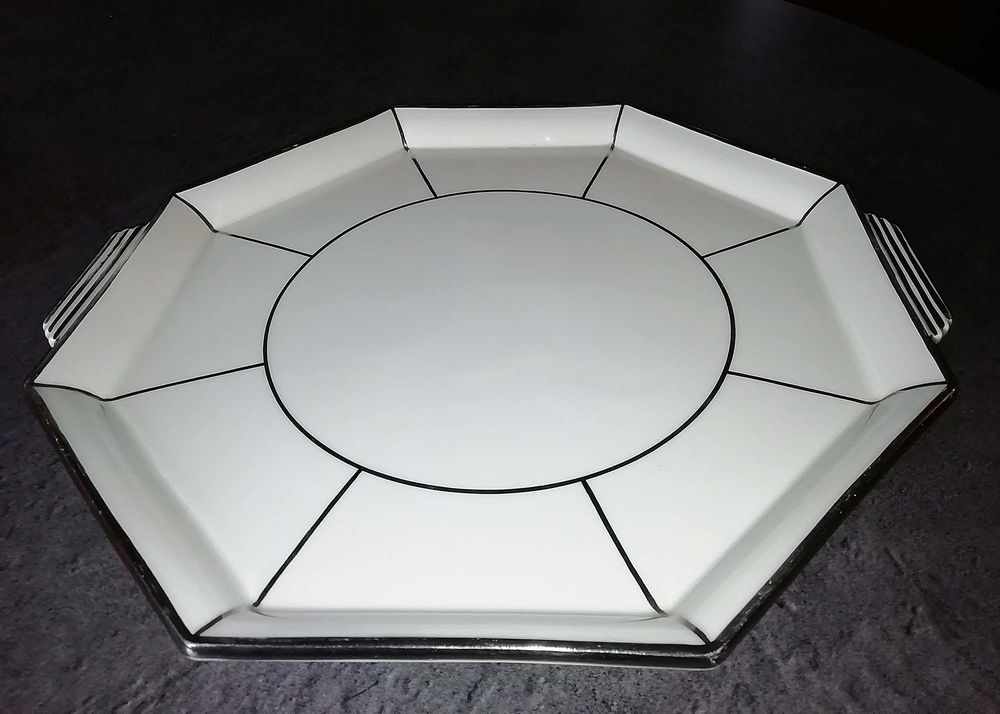 Tr�s beau plat octogonal 1935-1947 TB �tat sur Arbus 64230 60 Arbus (64)