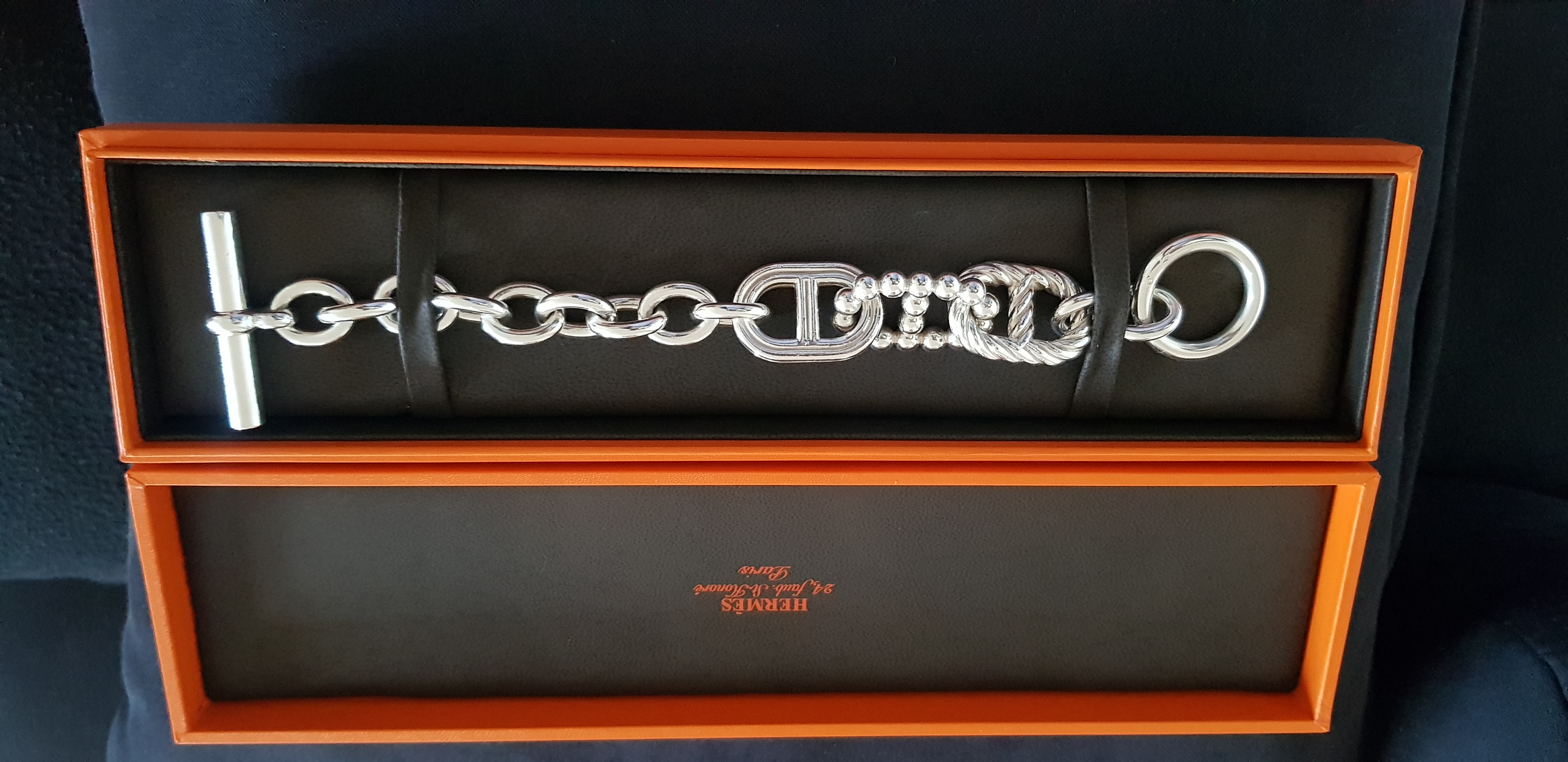 Tres beau et rare bracelet Herm�s argent 1900 Ceyreste (13)