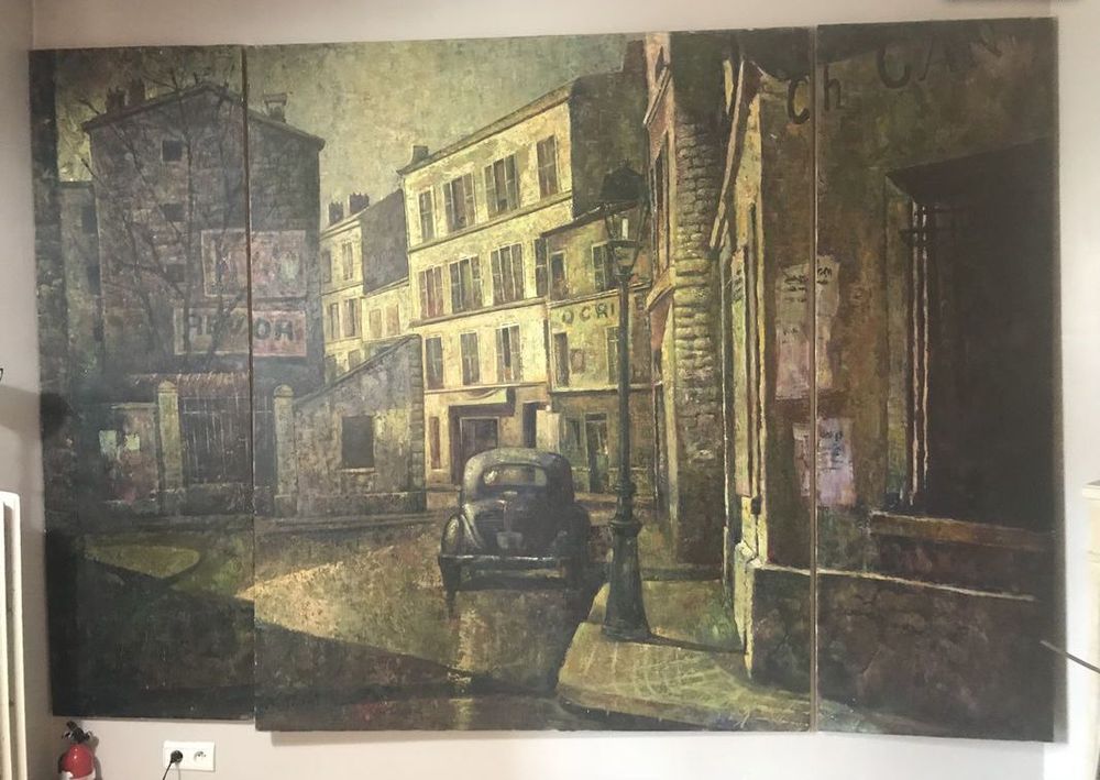 Tr�s beau triptyque d'artiste grandes dimensions 1500 Lagny-sur-Marne (77)