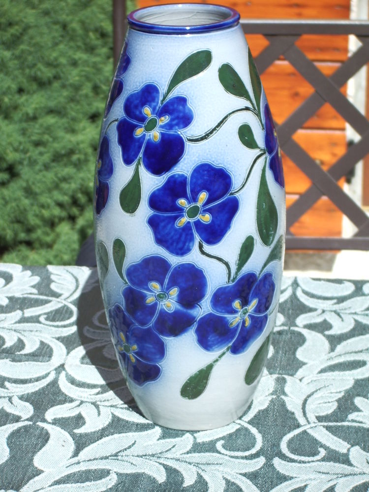 Tr�s beau vase art- d�co sign� : ALBERT  SCHMITTER 80 Miribel (01)