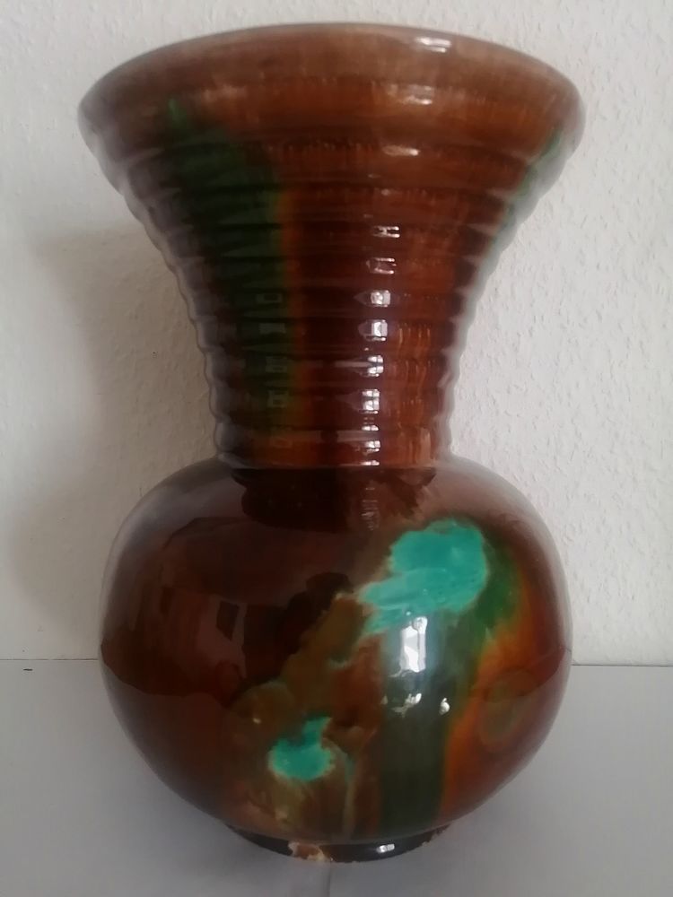 Tr�s beau vase en gr�s d'Alsace cr�ation Schmitter 85 Habsheim (68)