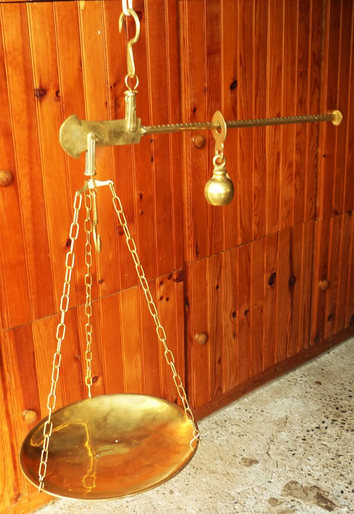 Tr�s belle balance Romaine (neuve) en cuivre massif 80 Mont-de-Marsan (40)