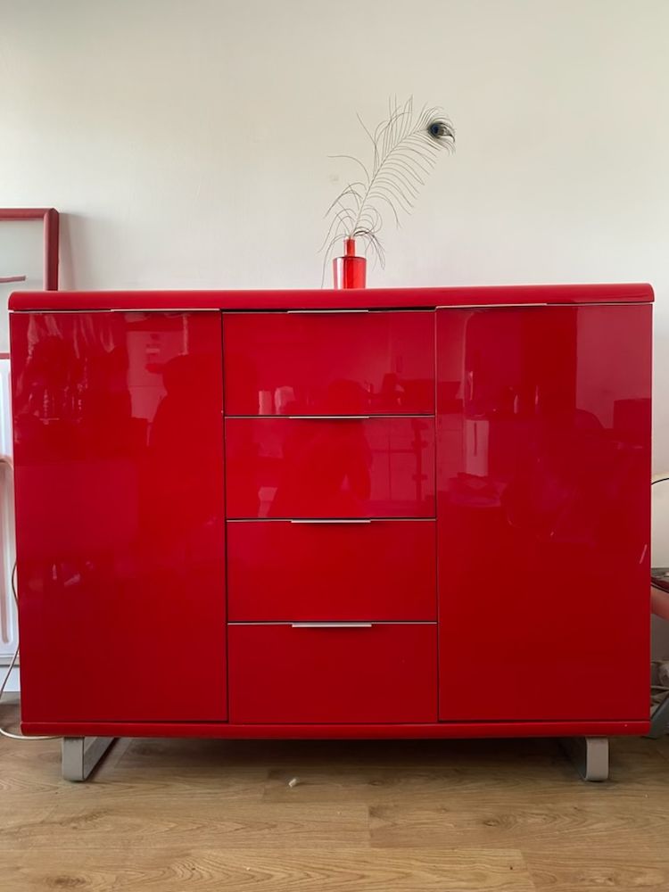 Tr�s belle commode laqu�e rouge 90 Anglet (64)