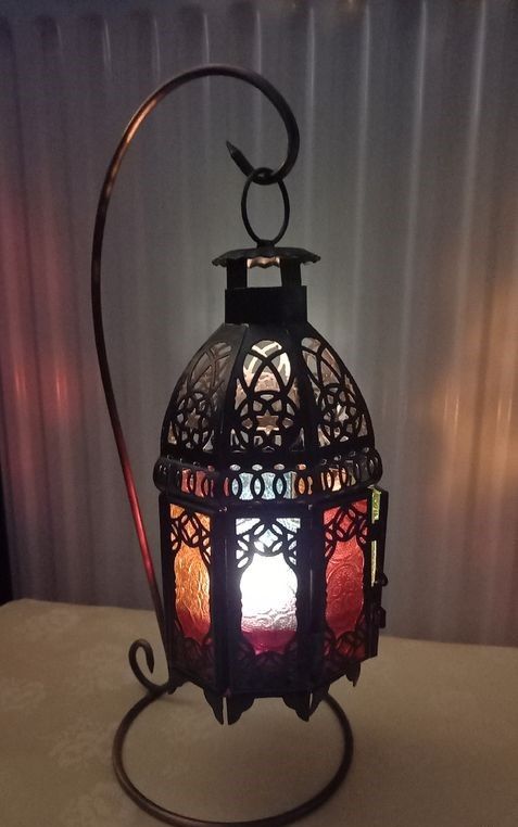 Très belle lanterne orientale avec verres colorés 10 Colmar (68)