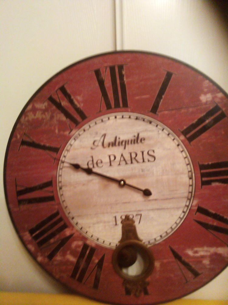Tr�s belle pendule murale r�tro rouge fonc� 30 Fr�jus (83)