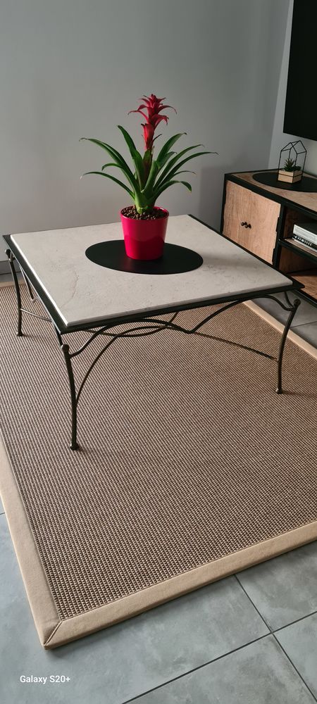 Tr�s belle table basse pierre et fer forg�. 170 Saint-Hilaire-des-Loges (85)