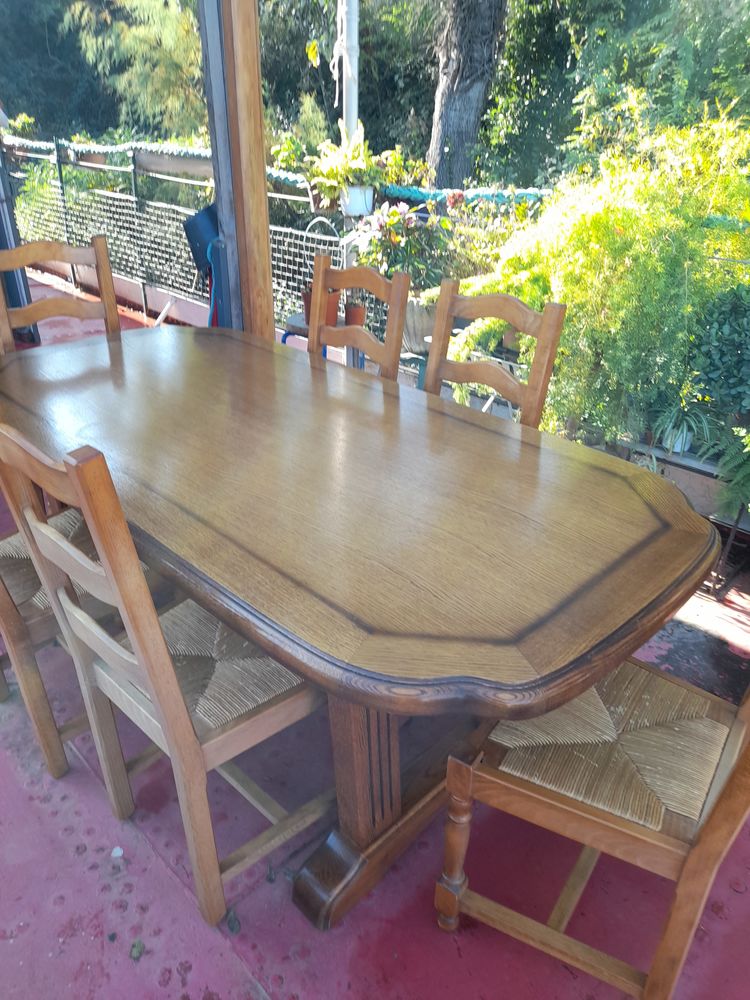 Tr�s belle table ancienne avec 6 chaises et rallonges 200 Arles (13)