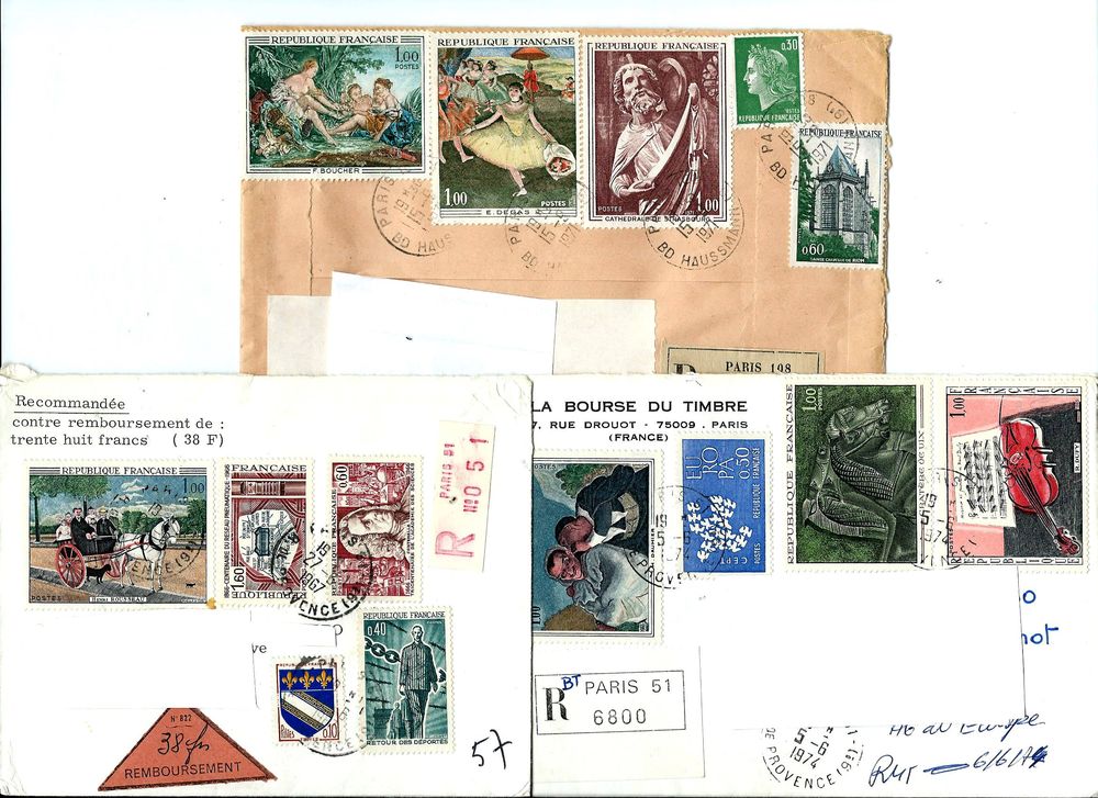 TRES BELLES ENVELOPPES TIMBREES 0 Mulhouse (68)