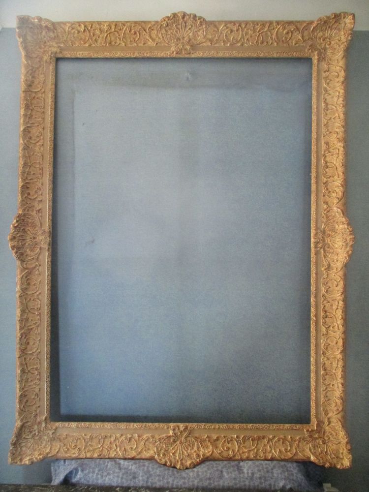 tr�s GRAND CADRE VINTAGE bois sculpt� 425 �pinay-sur-Seine (93)