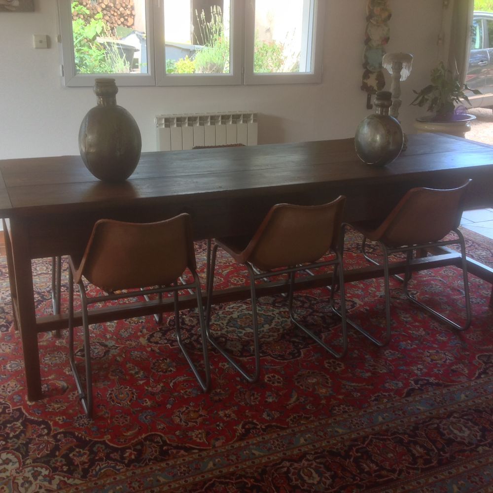 Tres Grande table 18ieme / 6 chaises cuir 0 Mazaugues (83)