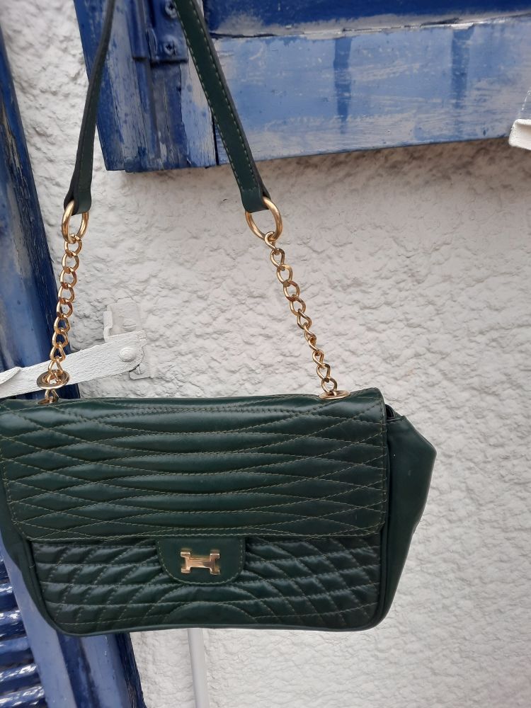 Tres joli sac matelass� vert bronze 30 Saint-Witz (95)