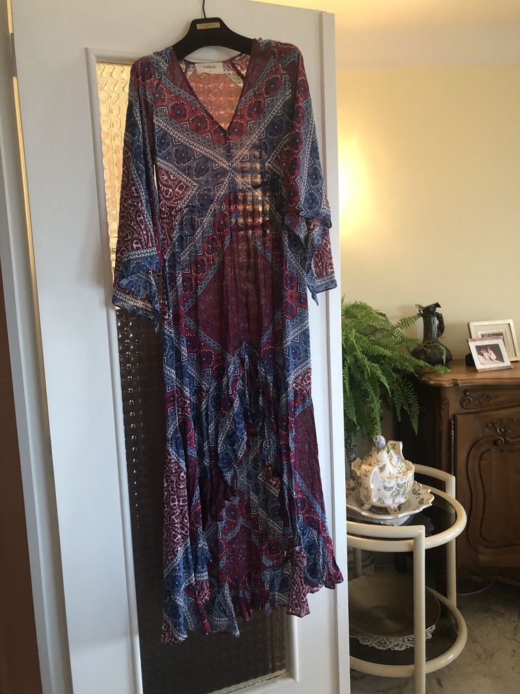 Tr�s jolie robe longue boh�mienne BA & SH, port�e 2 fois 50 Le Cannet (06)