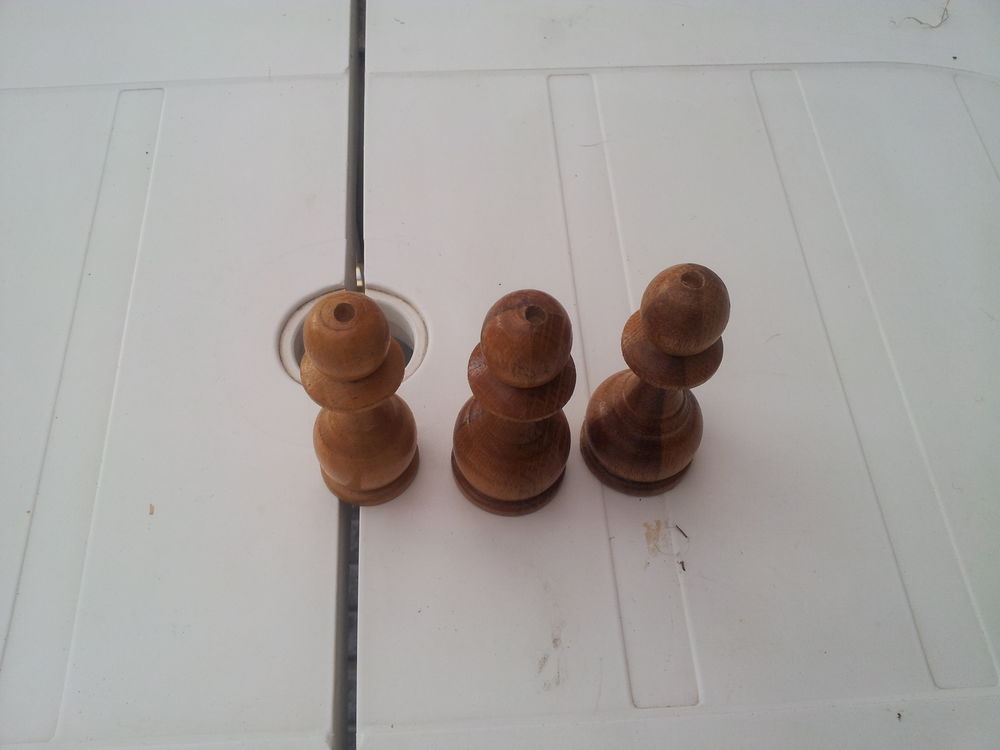 3 tr�s petits bougeoirs en bois fait main 0 M�rignies (59)