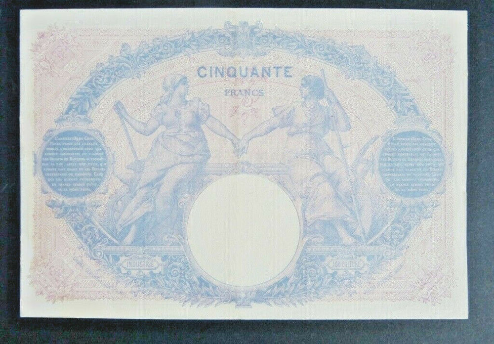 F 14/28   TRES   RARE  BILLET  50F BLEU ET ROSE 495 Raismes (59)