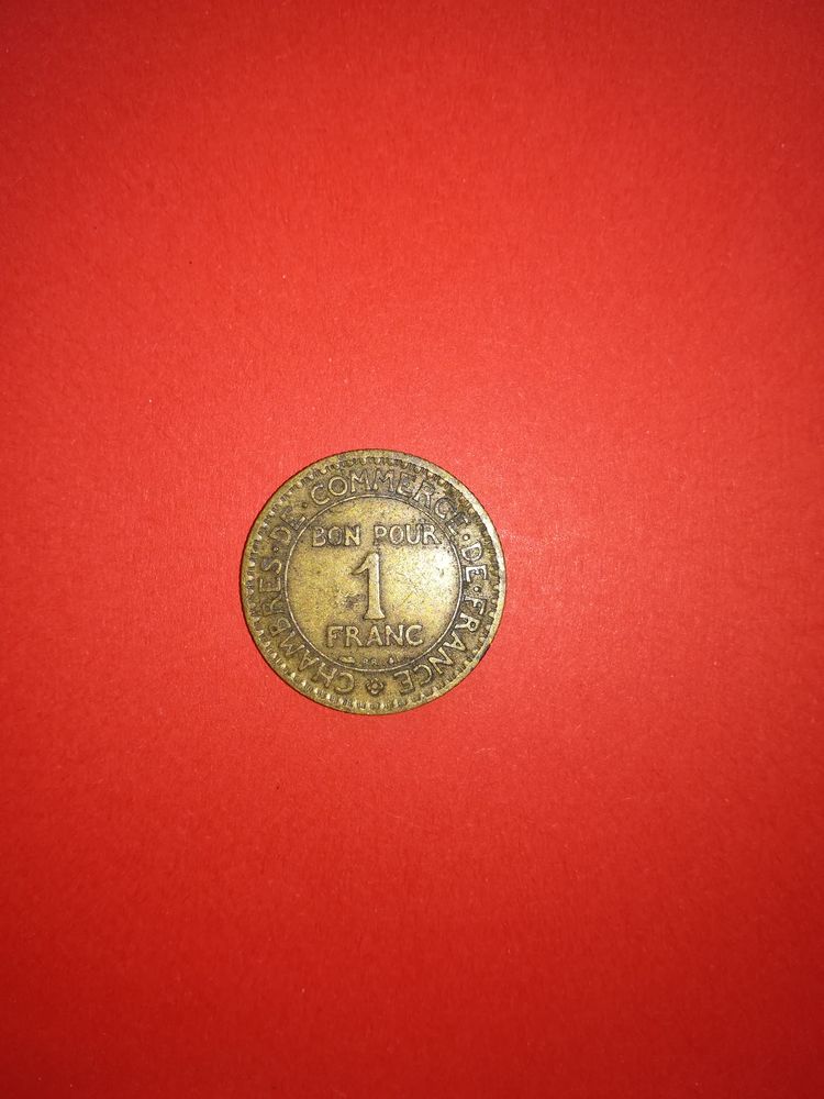 Tr�s rare pi�ce de1 franc de 1923. 90 Cannes (06)