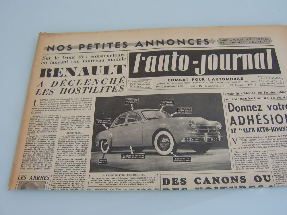 Tr�s rares journaux ann�es 50 et 60 de l'Auto-Journal 5 Romagnat (63)