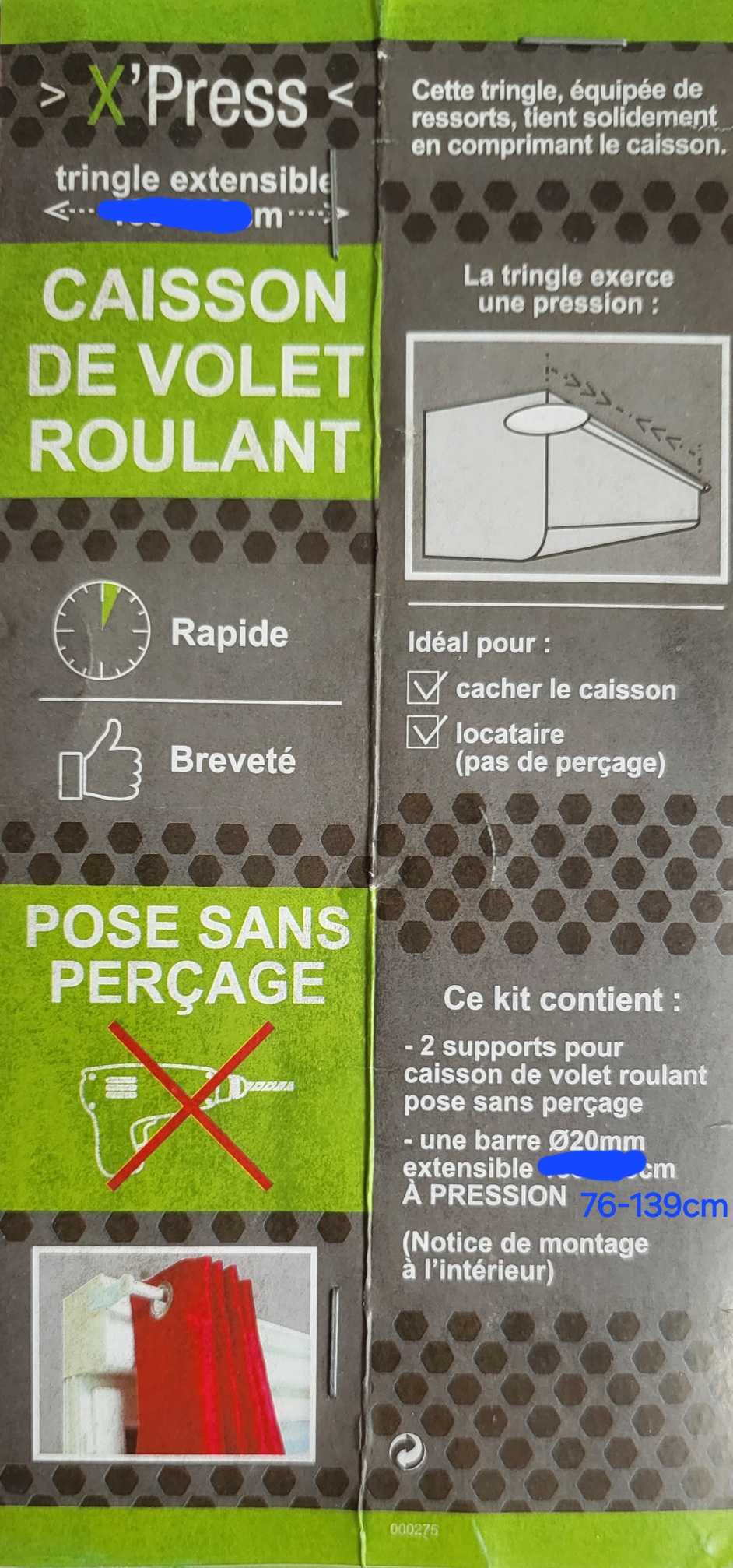 Tringle pour caisson de volet roulant 29 Ch�tenay-Malabry (92)