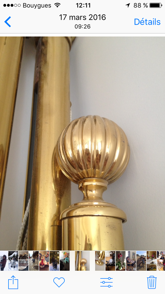 tr�ngles double rideaux laiton 70 Paris 17 (75)