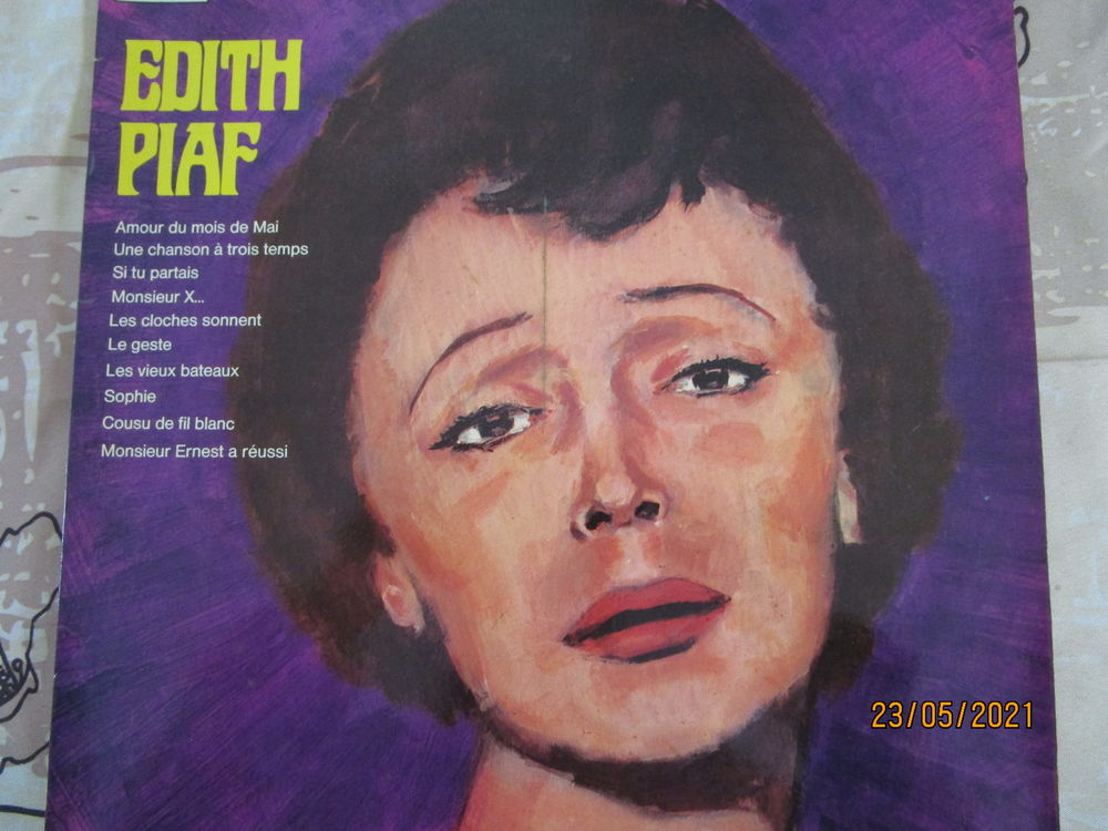 lot de trois disques vinyles d'EDITH PIAF 20 Chanteloup-en-Brie (77)